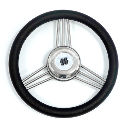 Колесо рулевое Ultraflex 350мм чёрное сталь (V.25B)